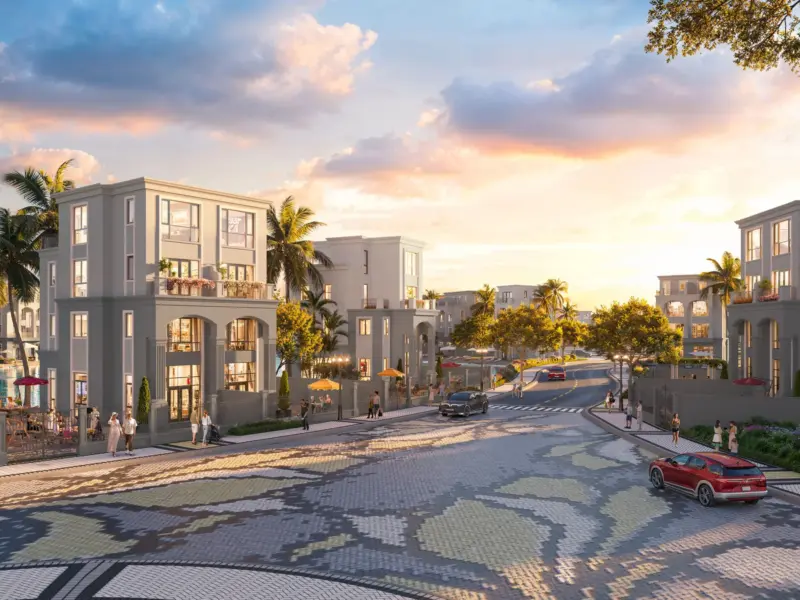 Đường dạo trước dãy biệt thự – Vinhomes Royal Island Vũ Yên, Hải Phòng