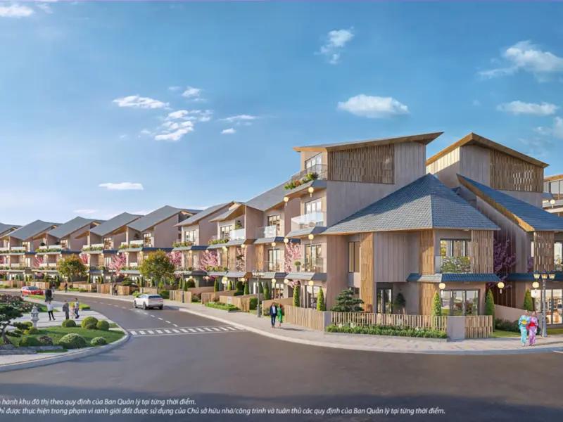 Phố biệt thự phong cách Nhật Bản Khu The Komorebi, Vinhomes Royal Island Vũ Yên, Hải Phòng