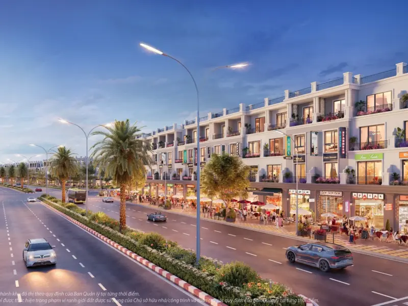 Phố shophouse Khu Royal Riverside, Vinhomes Royal Island Vũ Yên, Hải Phòng