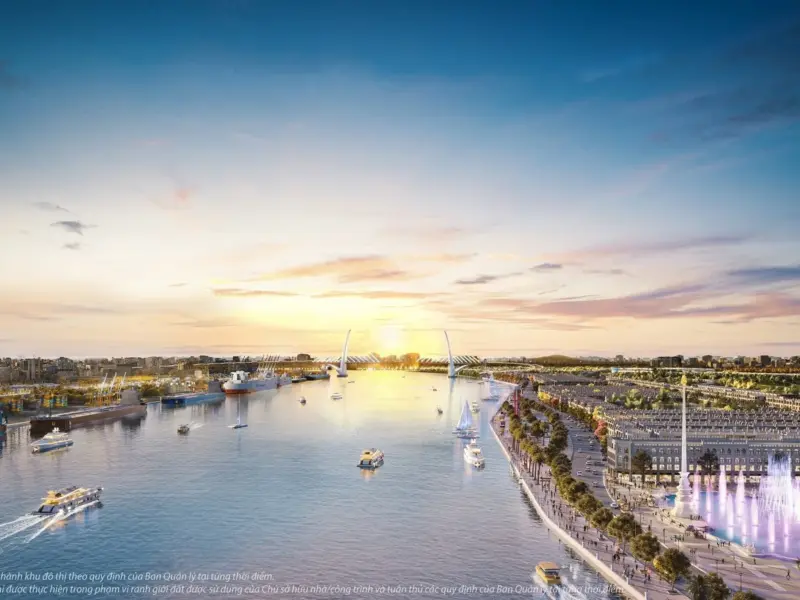 Quảng trường nhạc nước ven sông Cấm – Vinhomes Royal Island Vũ Yên, Hải Phòng