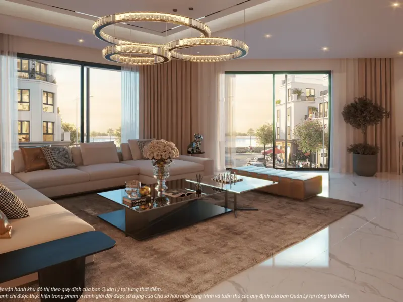 Phòng khách mẫu Khu Tài Lộc, Vinhomes Royal Island Vũ Yên, Hải Phòng
