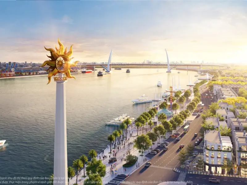 Quảng trường, đường dạo ven sông – Vinhomes Royal Island Vũ Yên, Hải Phòng