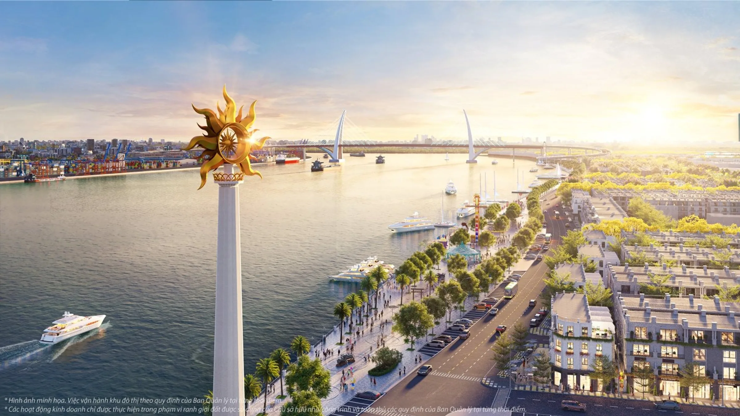 Quảng trường ven sông tại Vinhomes Royal Island