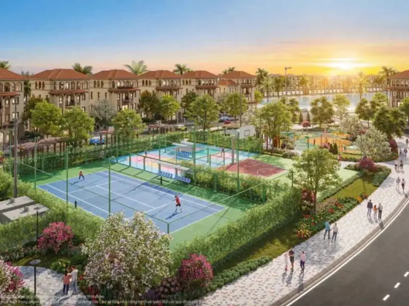 Sân tennis nội khu Khu Đảo Thiên Đường, Vinhomes Royal Island Vũ Yên, Hải Phòng