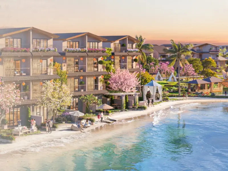 Toàn cảnh hồ cảnh quan Khu The Komorebi, Vinhomes Royal Island Vũ Yên, Hải Phòng