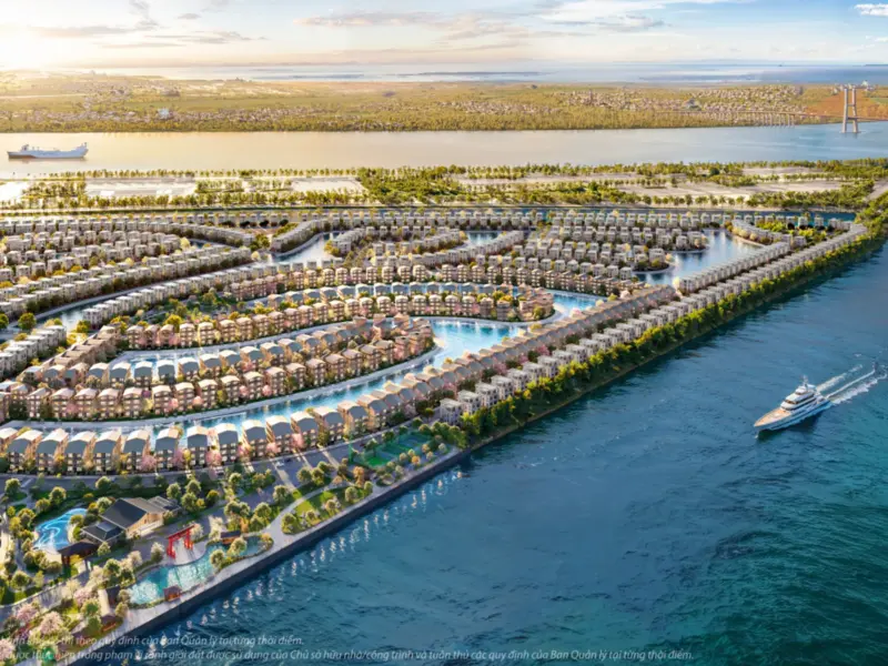 Toàn cảnh phân khu từ trên cao Khu The Komorebi, Vinhomes Royal Island Vũ Yên, Hải Phòng